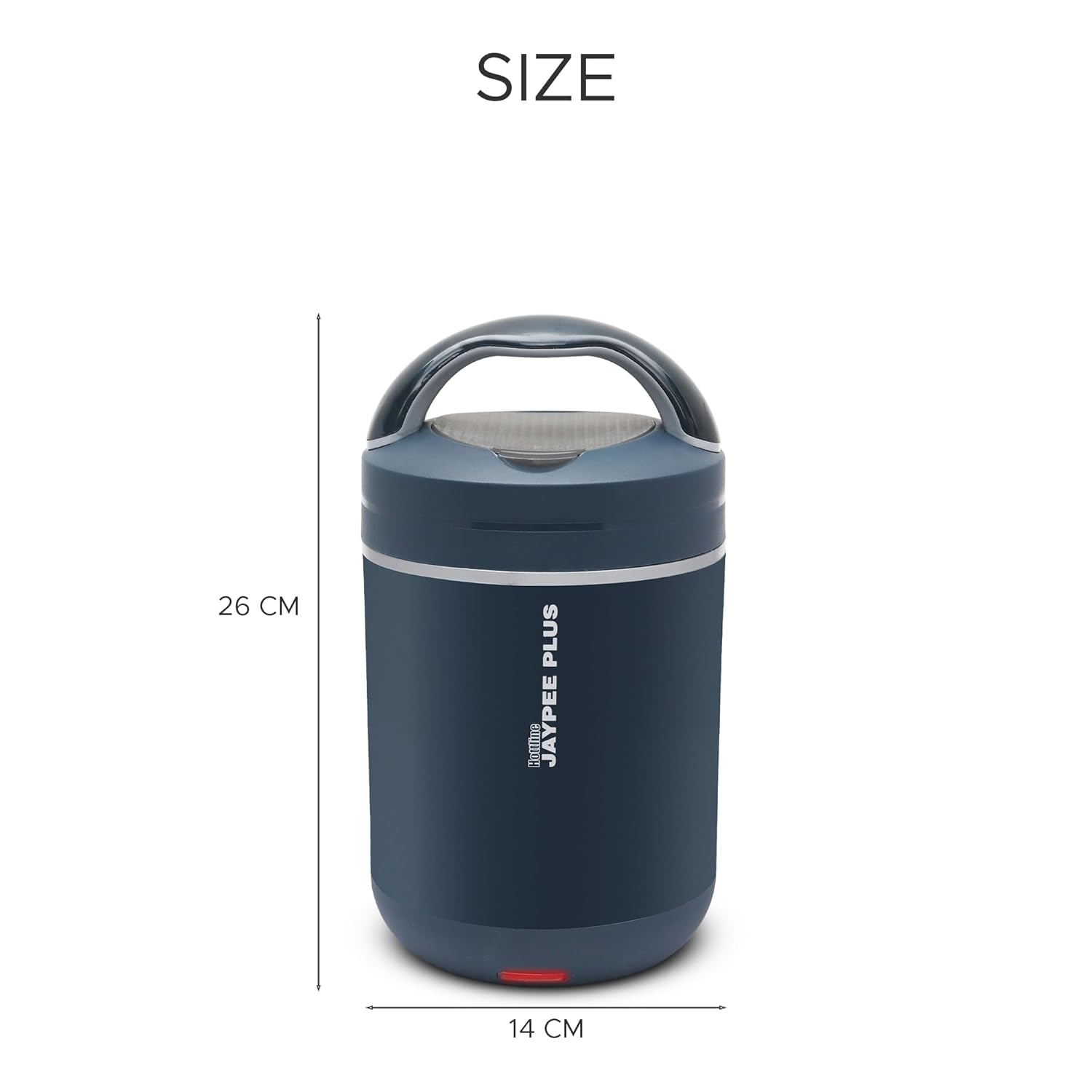Jaypee Plus Hottline Electric Lunch Box 3-Container | Stainless Steel Tiffin Box for Office & Travel | Shockproof, BPA Free, Reheat Food in 30 Min, 1.5L | Men & Women | Dark Blue